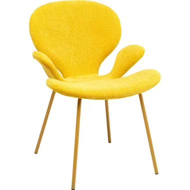 Kare Krzesło tapicerowane SOFT BLOSSOM żółte 63 x 89 x 64cm / 71245