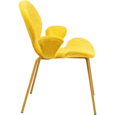 Kare Krzesło tapicerowane SOFT BLOSSOM żółte 63 x 89 x 64cm / 71245