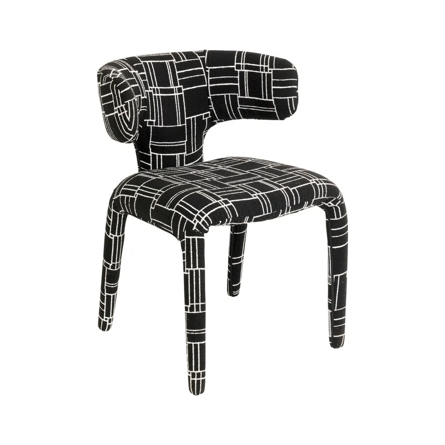 Kare Krzesło tapicerowane TOBI MAZE 55 x 76 x 48cm / 71471