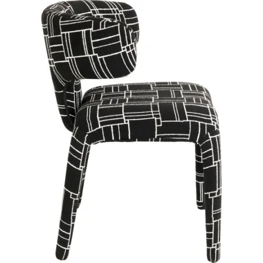 Kare Krzesło tapicerowane TOBI MAZE 55 x 76 x 48cm / 71471