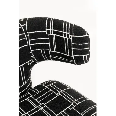 Kare Krzesło tapicerowane TOBI MAZE 55 x 76 x 48cm / 71471