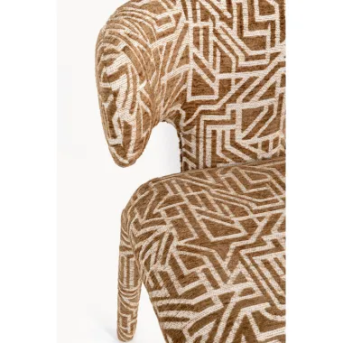 Kare Krzesło tapicerowane TOBI MAZE 55 x 76 x 48cm / 71470