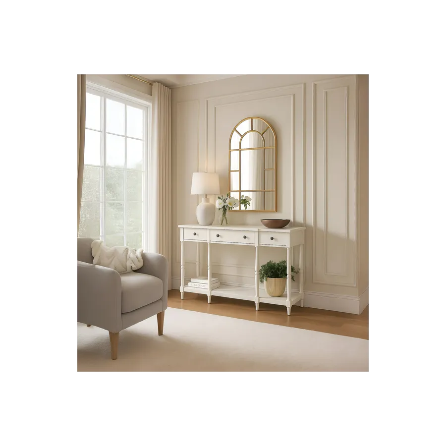 Livin Hill AVOLA Konsola w stylu Hampton antyczna biel 152cm / AV1630-60