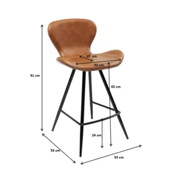 Kare HOKER tapicerowany RUSTY 53 x 91 x 53cm / 80980