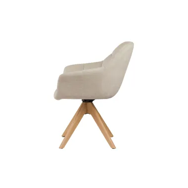 Invicta Fotel obrotowy Papillon beżowy aksamit 180° / 48894