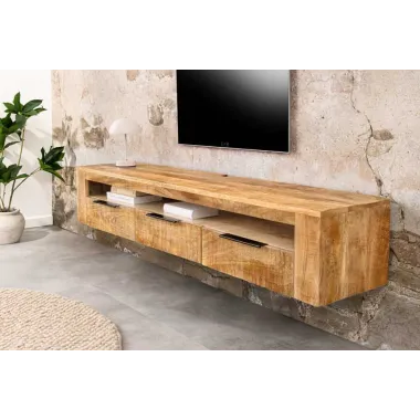 Invicta IRON CRAFT Szafka RTV wisząca mango 160 x 29 x 33cm / 46809