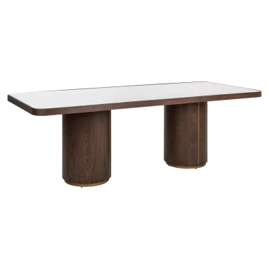 WILLOX beige Stół do jadalni szklany blat 230 x 76 x 100cm / 214297