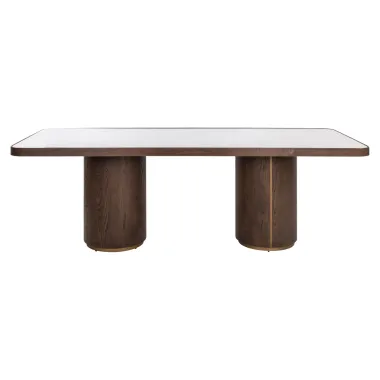WILLOX beige Stół do jadalni szklany blat 230 x 76 x 100cm / 214297