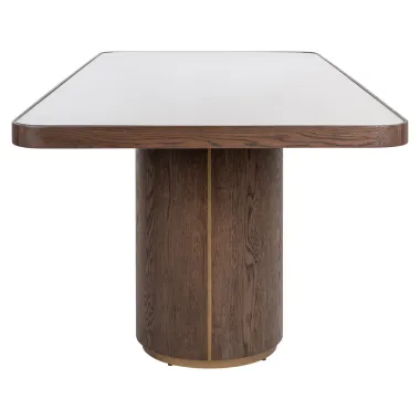 WILLOX beige Stół do jadalni szklany blat 230 x 76 x 100cm / 214297