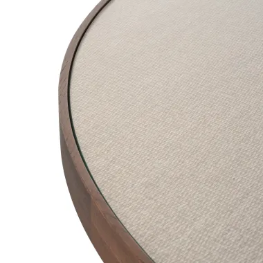 WILLOX beige Stół do jadalni szklany blat Ø 130 x 76cm / 214296
