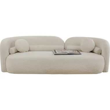 Kare Sofa 3 osobowa KELLY boucle kremowa 225 x 63 x 83cm / 87293
