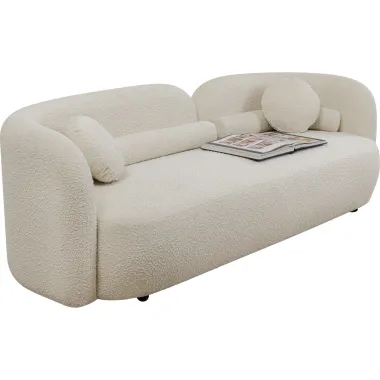 Kare Sofa 3 osobowa KELLY boucle kremowa 225 x 63 x 83cm / 87293
