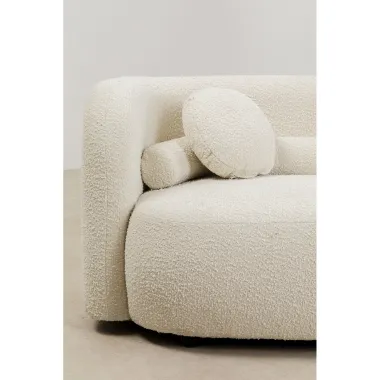Kare Sofa 3 osobowa KELLY boucle kremowa 225 x 63 x 83cm / 87293