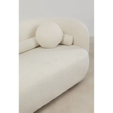 Kare Sofa 3 osobowa KELLY boucle kremowa 225 x 63 x 83cm / 87293