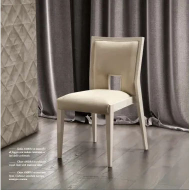 AMBRA DAY Włoskie krzesło tapicerowane KLEO ecru 66 x 86 x 62cm / 148POL.01AVMS70
