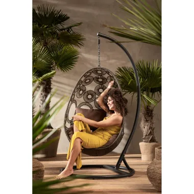 Kare Fotel wiszący IBIZA brązowy 104 x 203cm / 83869