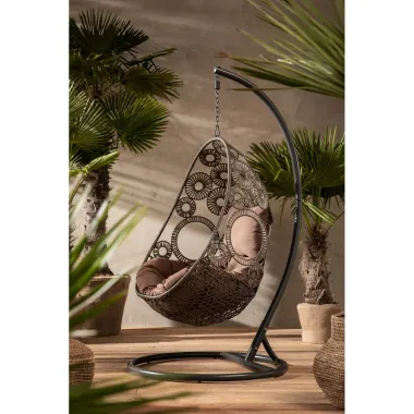 Kare Fotel wiszący IBIZA brązowy 104 x 203cm / 83869