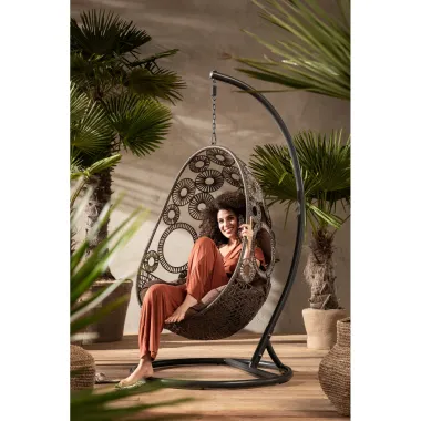 Kare Fotel wiszący IBIZA brązowy 104 x 203cm / 83869