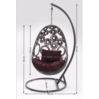 Kare Fotel wiszący IBIZA brązowy 104 x 203cm / 83869
