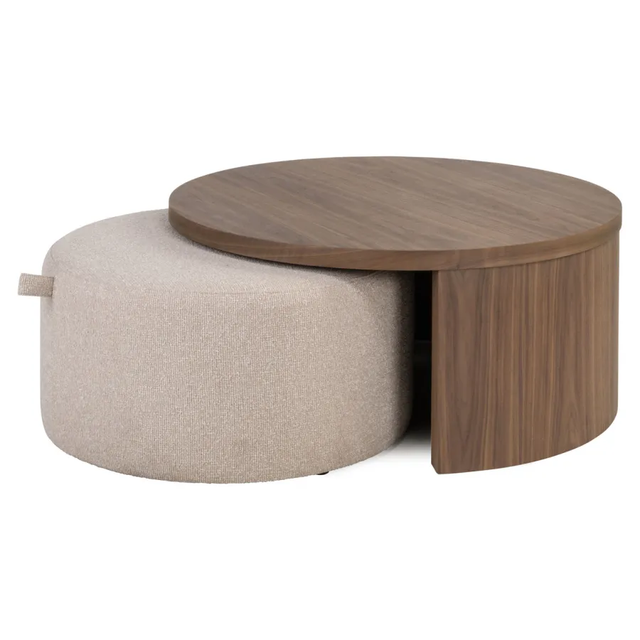 Stolik kawowy WINDSOR brązowy (2 set) 90 x 40 x 90cm / 215562