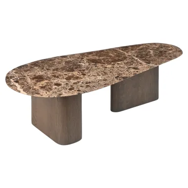 Stolik kawowy CASTELLO brązowy (2 set) 130 x 38 x 60cm / 215598
