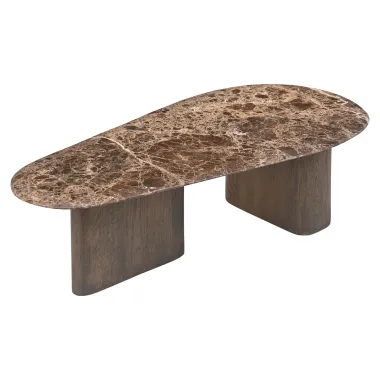Stolik kawowy CASTELLO brązowy (2 set) 130 x 38 x 60cm / 215598
