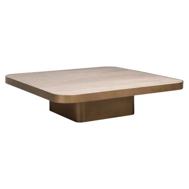 Stolik kawowy CLARIDGE beżowy 100 x 25 x 100cm / 216054