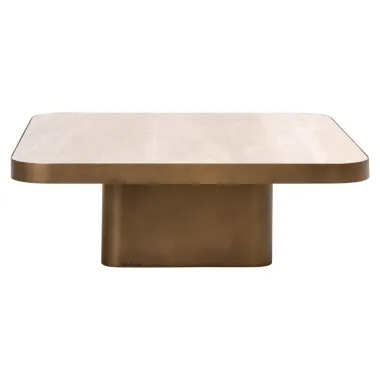 Stolik kawowy CLARIDGE beżowy 90 x 31 x 90cm / 216053