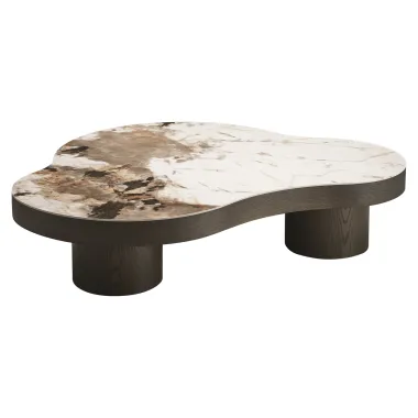Stolik kawowy LANGFORD brązowy 140 x 32 x 100cm / 216146