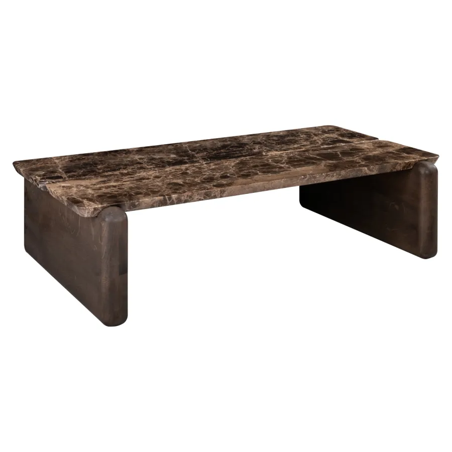 Stolik kawowy LAGRASSE brązowy 120 x 30 x 70cm / 215874