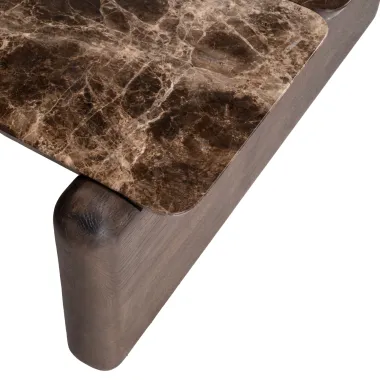 Stolik kawowy LAGRASSE brązowy 120 x 30 x 70cm / 215874