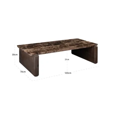 Stolik kawowy LAGRASSE brązowy 120 x 30 x 70cm / 215874