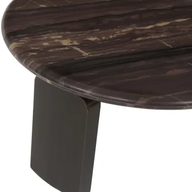 Stolik kawowy MENTON brązowy (2 set) 90 x 38 x 90cm / 215873