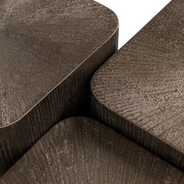 Stolik kawowy CUBES brązowy (set 3) 65 x 29 x 65cm / 215822
