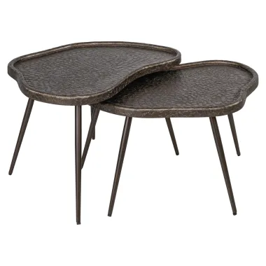 Stolik kawowy BEAN brązowy (2 set) 76 x 45 x 58cm / 215821