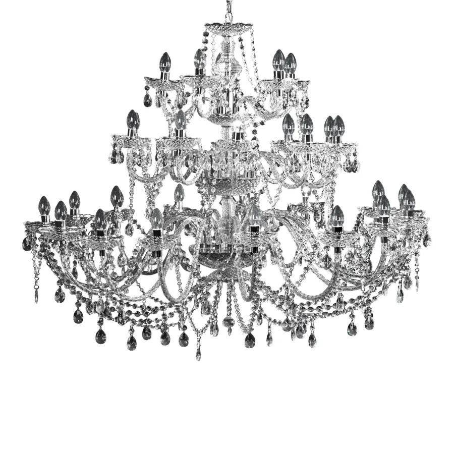 Invicta Żyrandol kryształowy DIAMONDS 30 ramienny jasny Ø 120cm / 1714