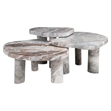 Stolik kawowy CAMINO beżowy (set 3) 81 x 33 x 65cm / 214358