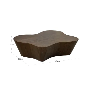 Stolik kawowy QUINTINO brązowy 145 x 38 x 115cm / 214193