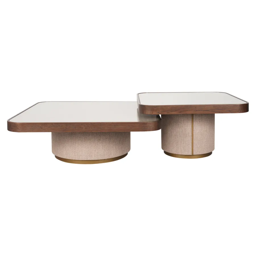 Stolik kawowy WILLOX beżowy (2 set) 90 x 38 x 90cm / 214289