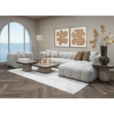 Stolik kawowy WILLOX beżowy (2 set) 90 x 38 x 90cm / 214289