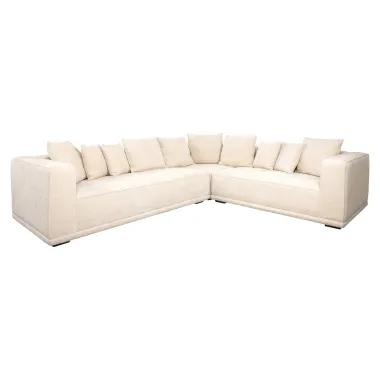 Sofa narożna LUSSO beige chenille (Niagara 902 beige) - Richmond