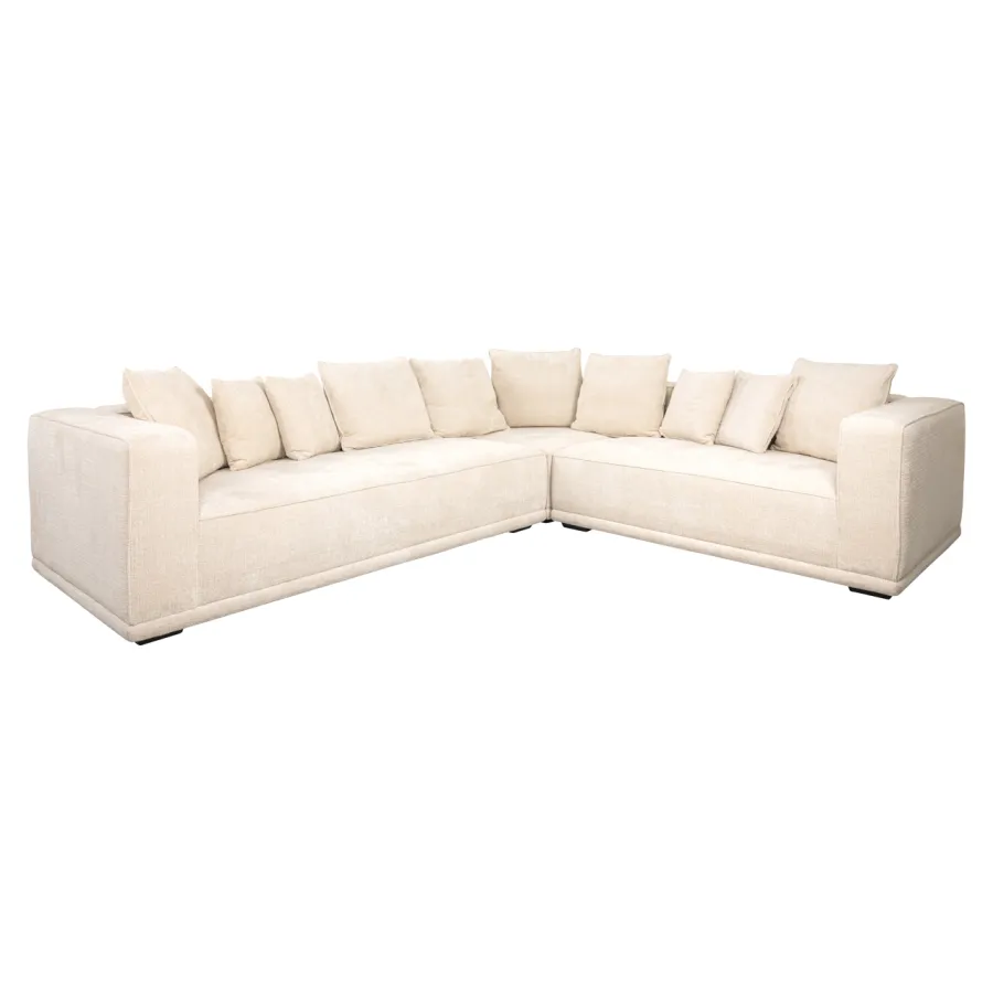 Sofa narożna LUSSO beige chenille (Niagara 902 beige) - Richmond