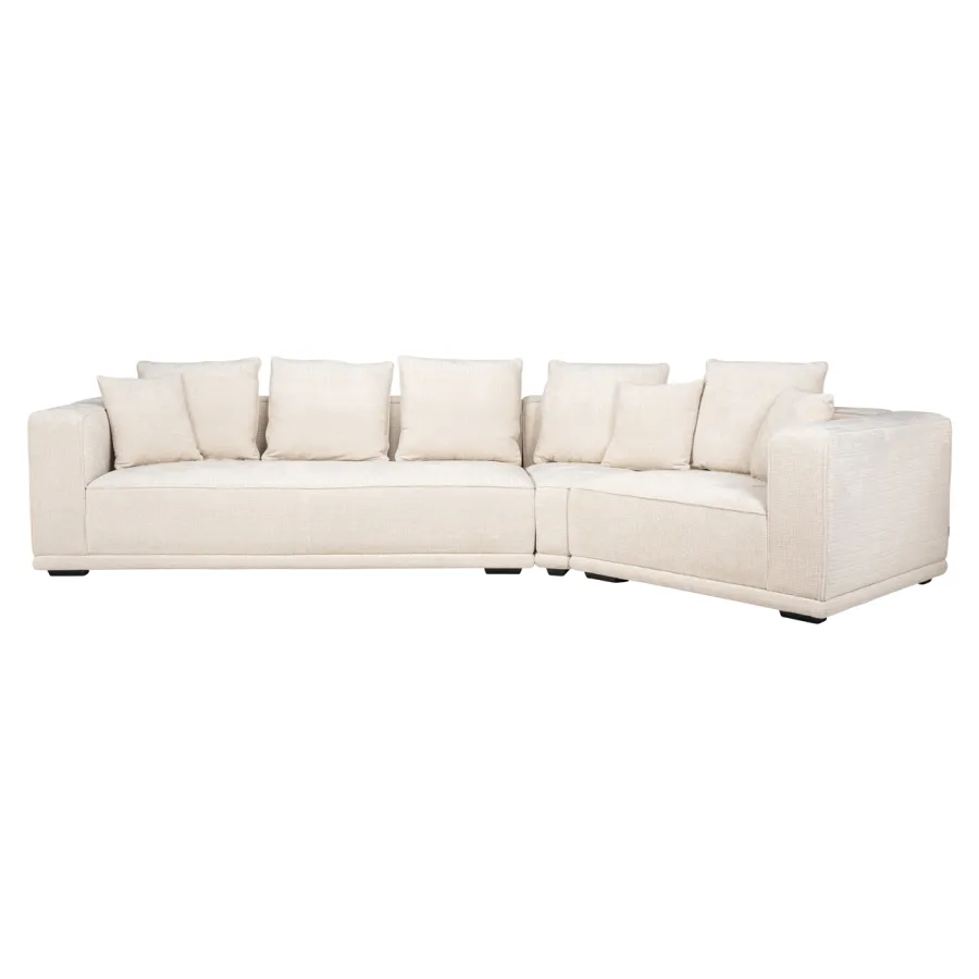 Sofa narożna LUSSO beige chenille (Niagara 902 beige) - Richmond