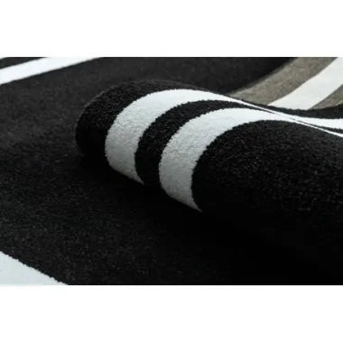 Dywan HAMPTON Ramka koło czarny Ø 200cm / GR4804
