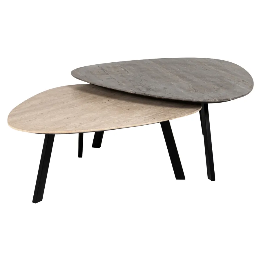 Stolik kawowy SPENCER beżowy (2 set) 95 x 37 x 85cm / 7821