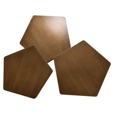 Stolik kawowy HEXA złoty (3 set) 75 x 37 x 75cm / 8775