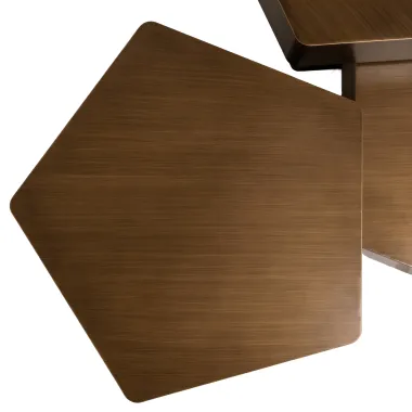 Stolik kawowy HEXA złoty (3 set) 75 x 37 x 75cm / 8775