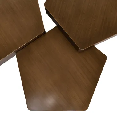 Stolik kawowy HEXA złoty (3 set) 75 x 37 x 75cm / 8775