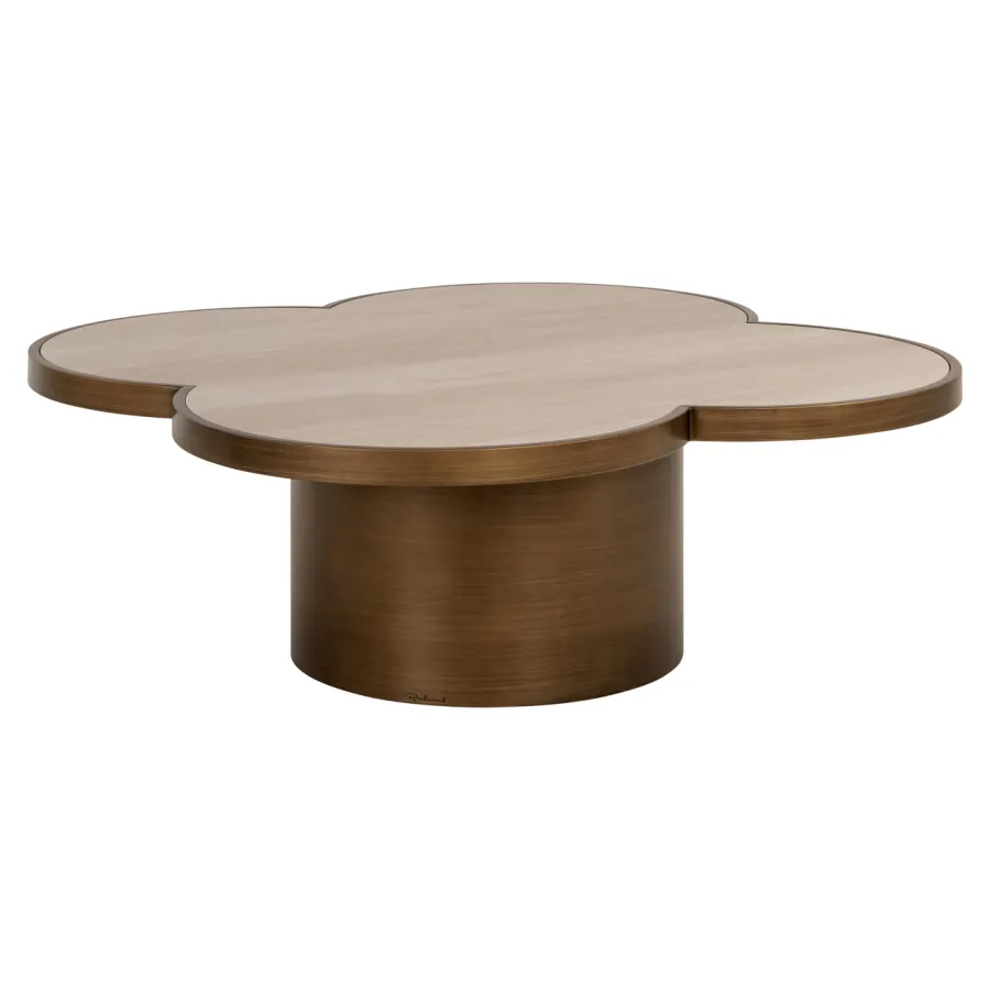 Stolik kawowy CLOVER beżowy 120 x 38 x 120cm / 8771