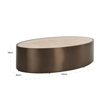 Stolik kawowy BONANZA beżowy 140 x 38 x 80cm / 7193